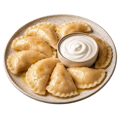 Vareniki with potato — Palchiki Oblizhesh café, Nha Trang
